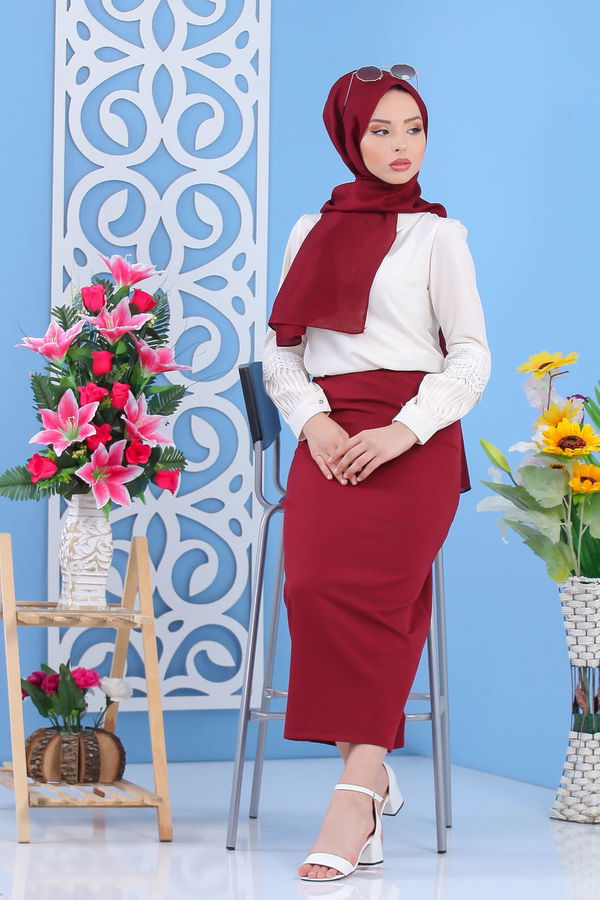 Etek Bordo - 02 7408 Bordo - 7408