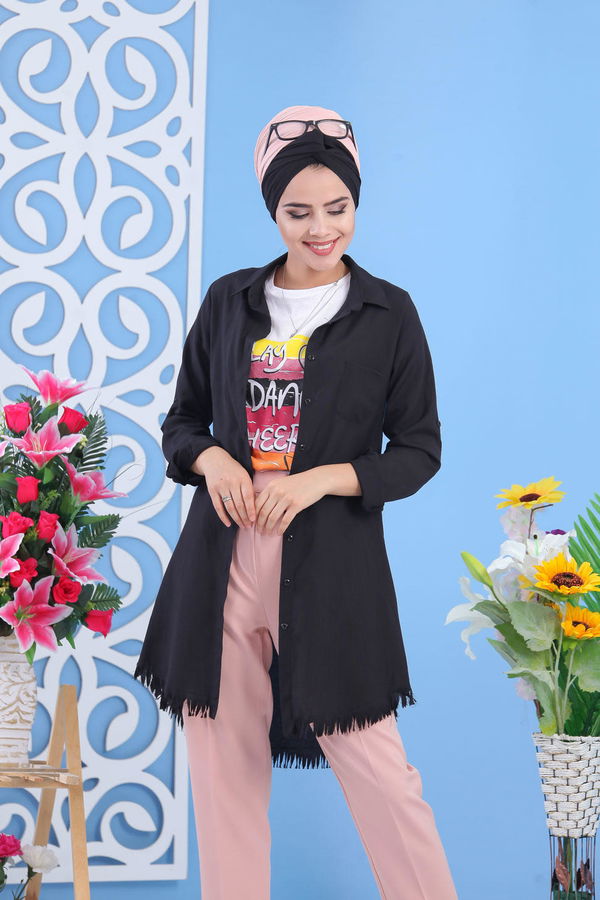 Beli Lastikli Pantolon Pudra - 02 7407 Pembe - 7407 PEMBE