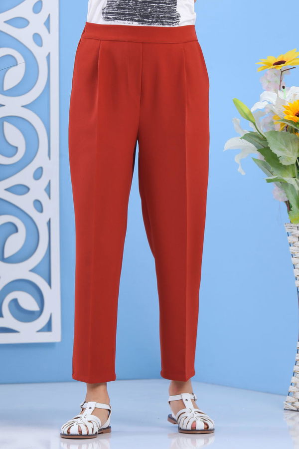 Beli Lastikli Pantolon Kiremit - 02 7407 Kiremit - 7407