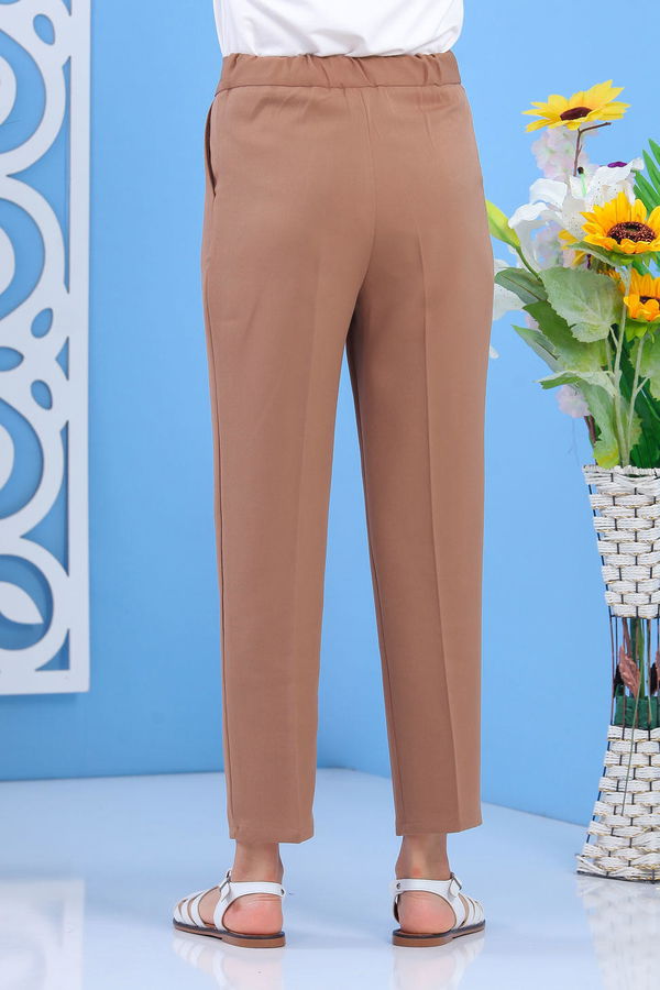 Beli Lastikli Pantolon Vizon - 02 7407 Vizon - 7407 VİZON