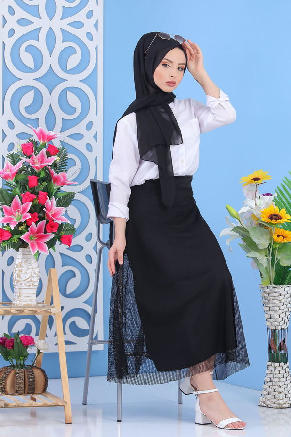 Tüllü Etek Siyah - 02 7412 Siyah - 7412 SİYAH