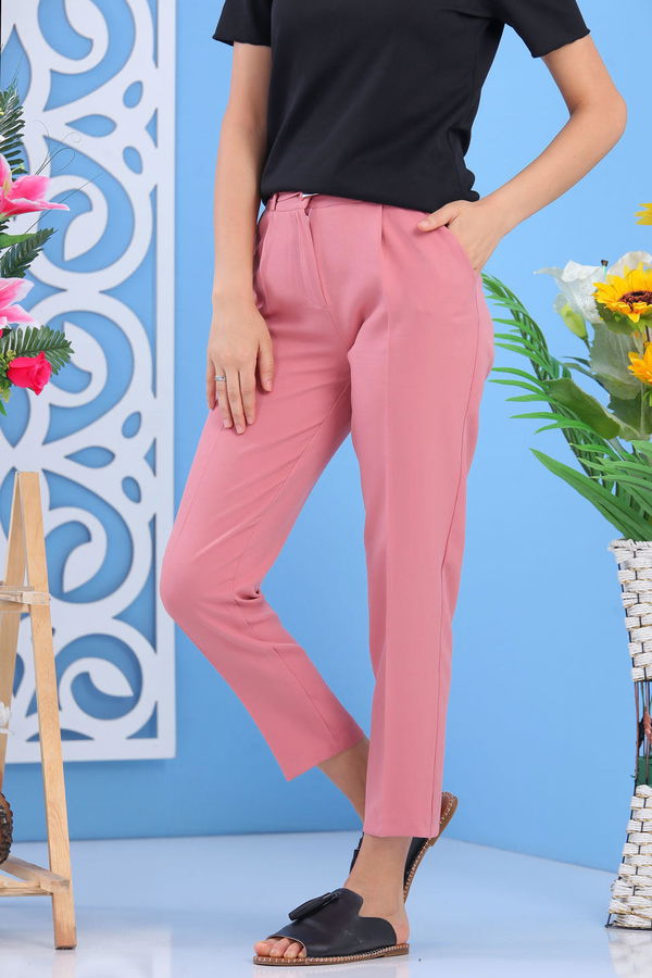 Pantolon Kemer Pudra - 02 7418 Pembe - 7418
