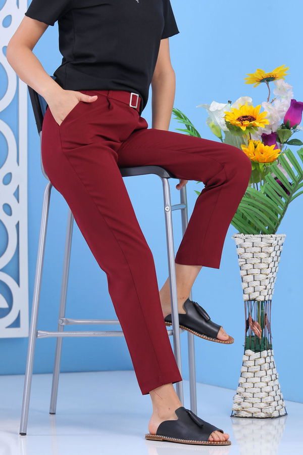 Pantolon Kemer Bordo - 02 7418 Bordo - 7418
