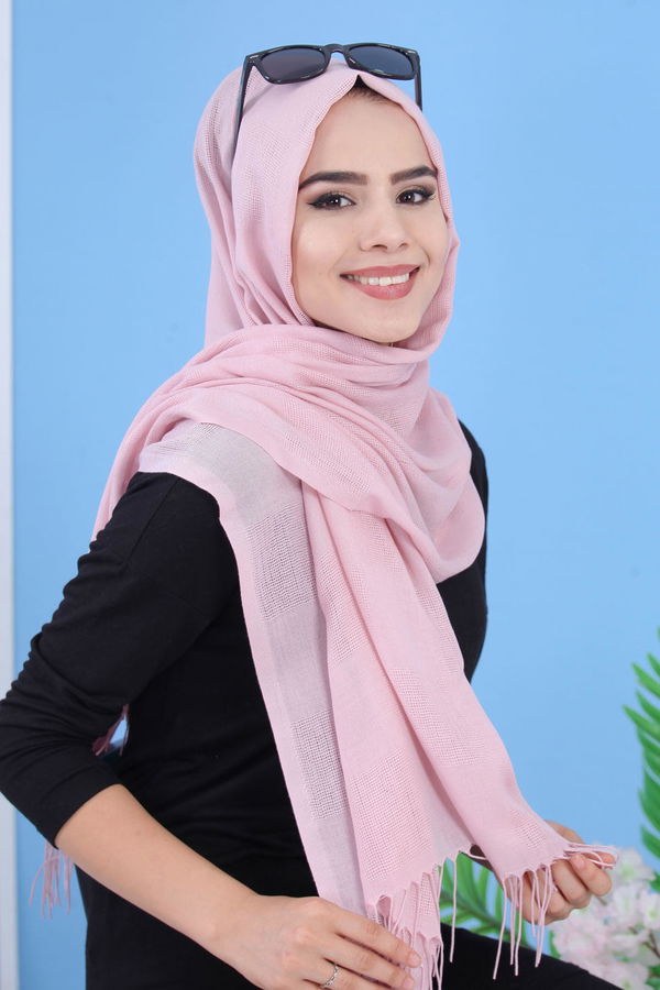 Şal - Gülkurusu 02 7347 Pembe - 7347 PEMBE