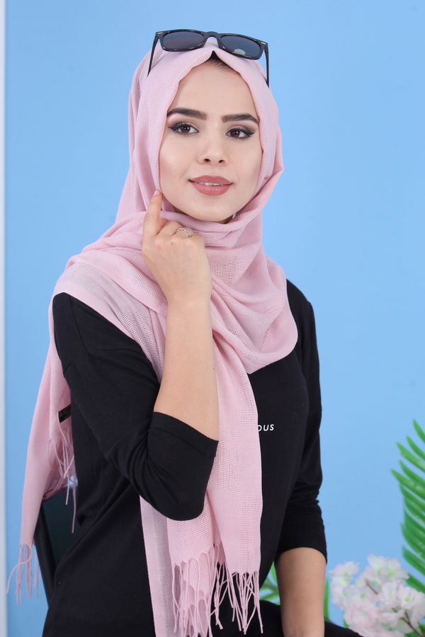 Şal - Gülkurusu 02 7347 Pembe - 7347 PEMBE