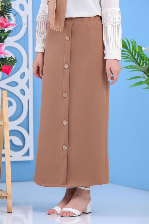 Dügme Detay Etek Vizon - 02 7478 Vizon - 7478