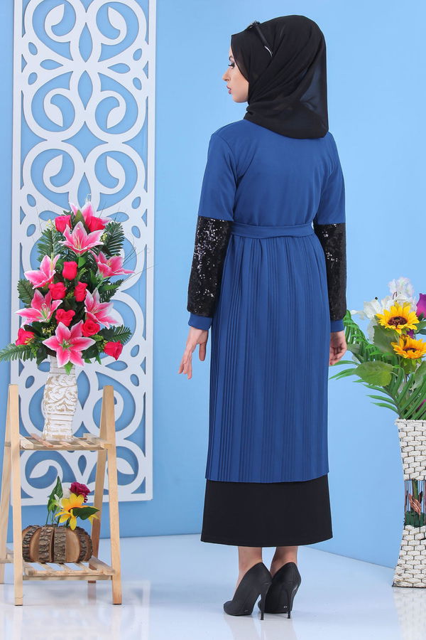 Pullu Hırka Taba Mavi - 7463
