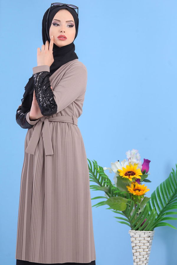 Pullu Hırka Taba Vizon - 7463
