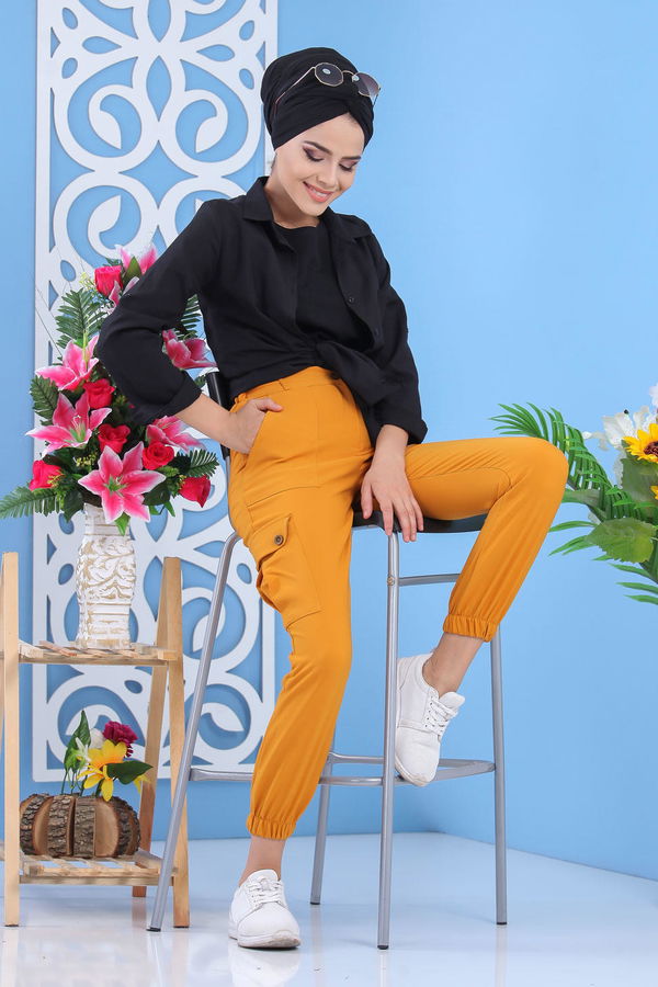 Kargo Pantolon Hardal - 02 7485 Sarı - 7485
