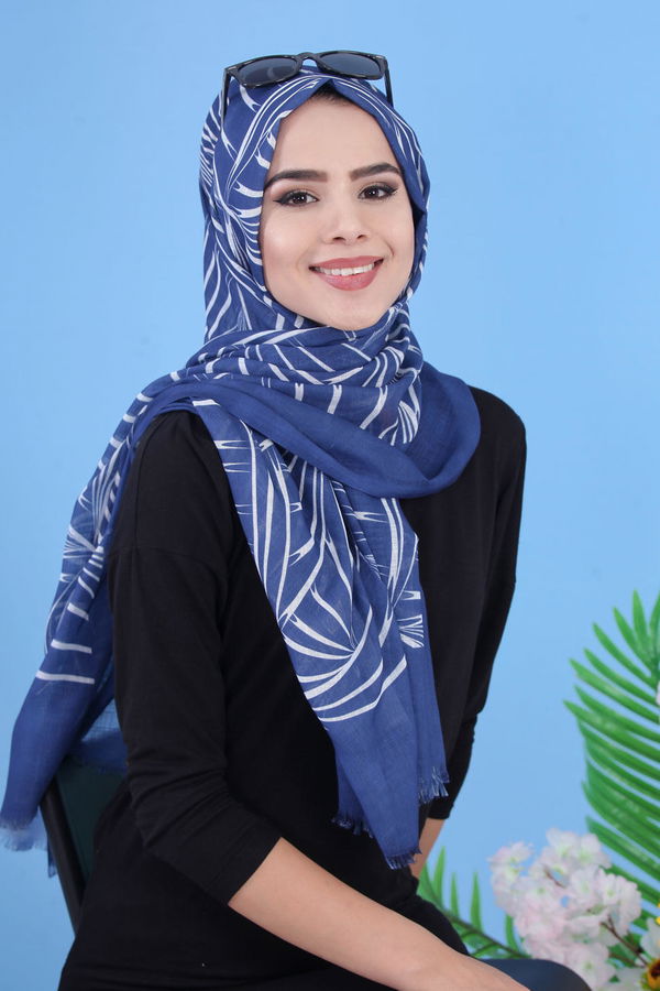 Şal - Mavi 02 7335 Mavi - 7335