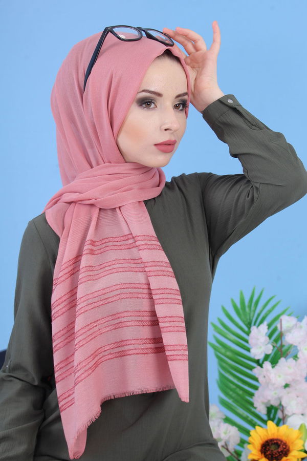 Şal - G kurusu 02 7338 Pembe - 7338