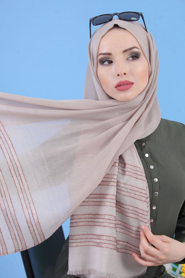 Şal - Krem 02 7338 Bej - 7338