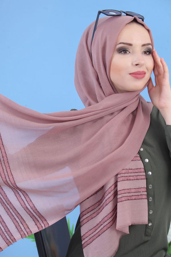 Şal - Pembe 02 7338 Pembe - 7338