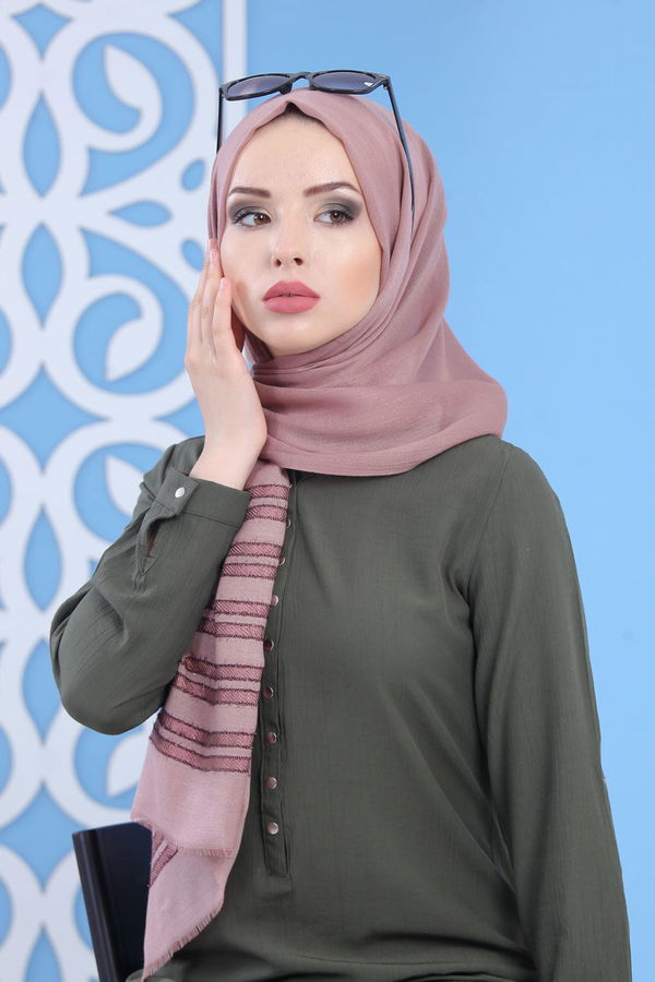 Şal - Pembe 02 7338 Pembe - 7338