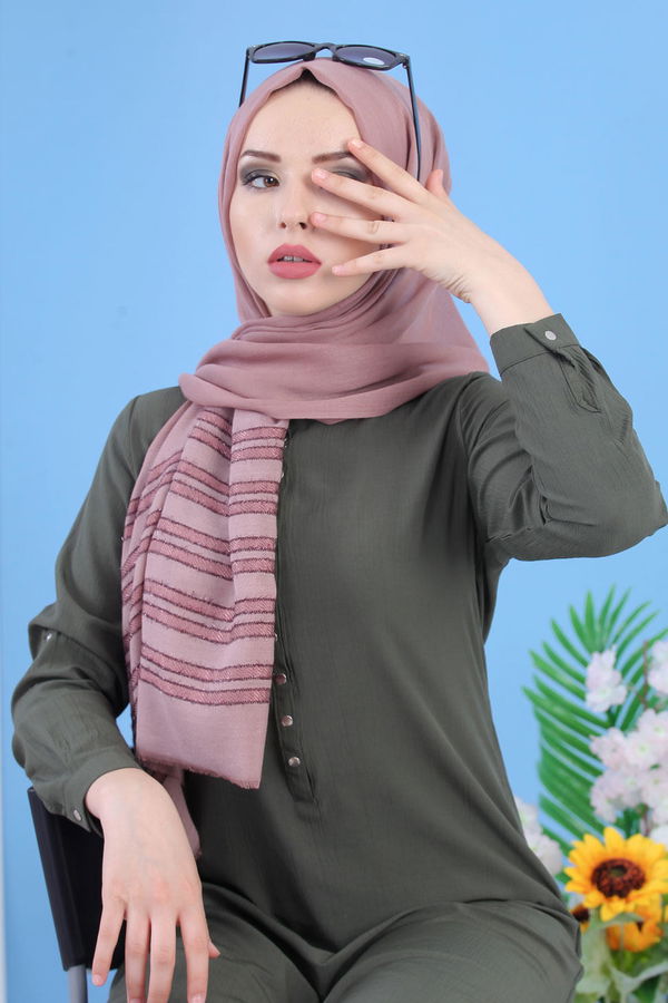 Şal - Pembe 02 7338 Pembe - 7338