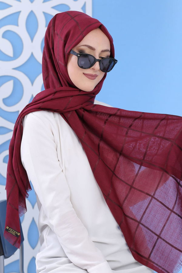Şal - Bordo 02 7344 Bordo - 7344