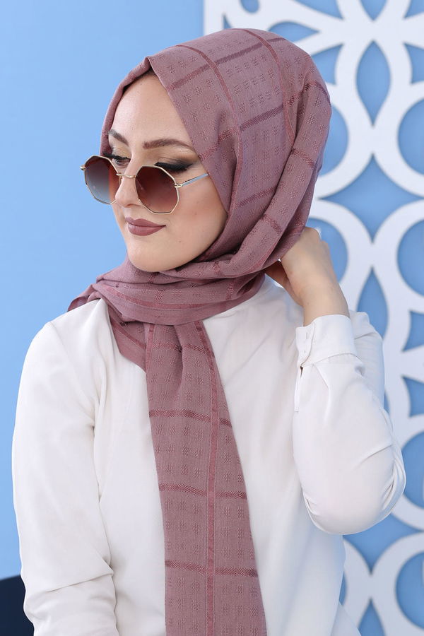 Şal - Gülkurusu 02 7344 Pembe - 7344
