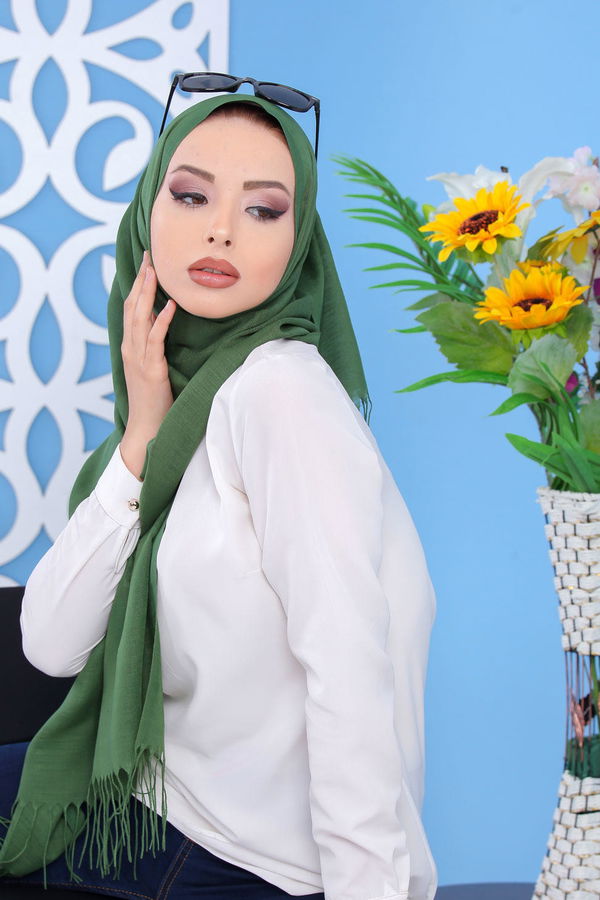 Keten Şal Yeşil - 02 7086 Yeşil - 7086