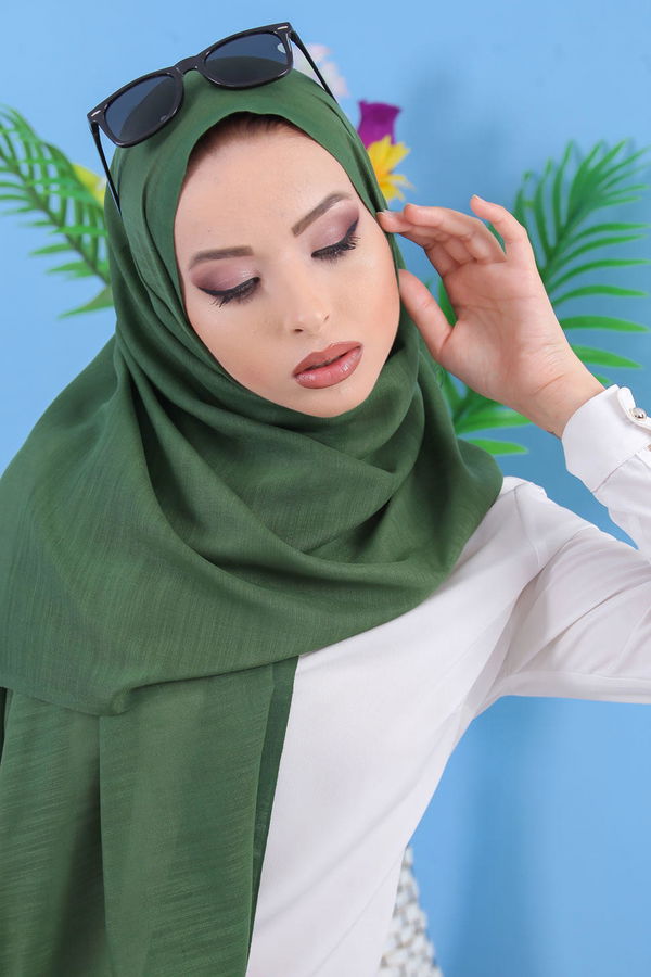 Keten Şal Yeşil - 02 7086 Yeşil - 7086