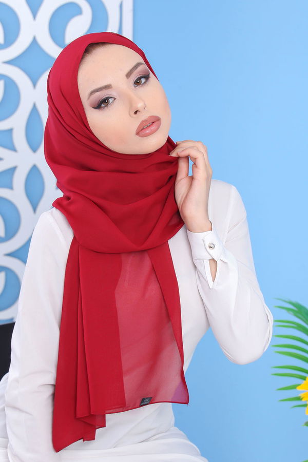 Şifon Şal Bordo - 02 7103 Bordo - 7103