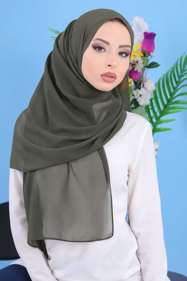 Şifon Şal Haki - 02 7103 Haki - 7103