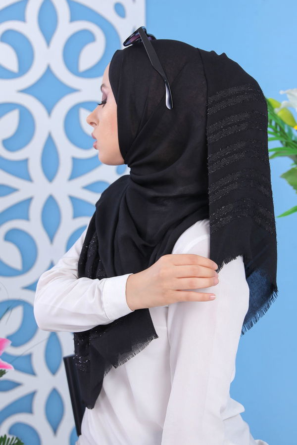 Şal - Siyah 02 7338 Siyah - 7338