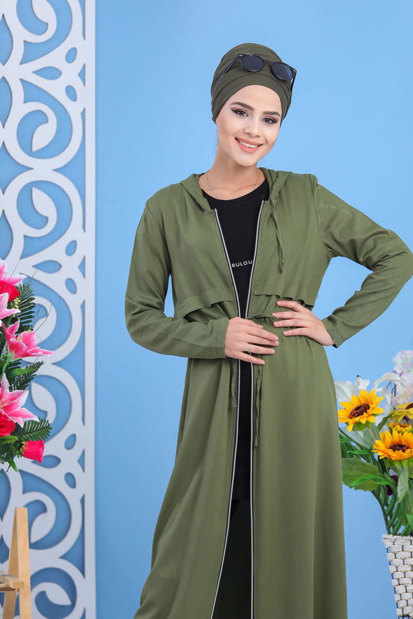 Fermuarlı Kap Haki - 02 1244 Haki - 1244 HAKİ