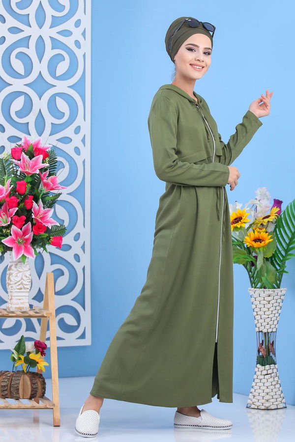 Fermuarlı Kap Haki - 02 1244 Haki - 1244 HAKİ