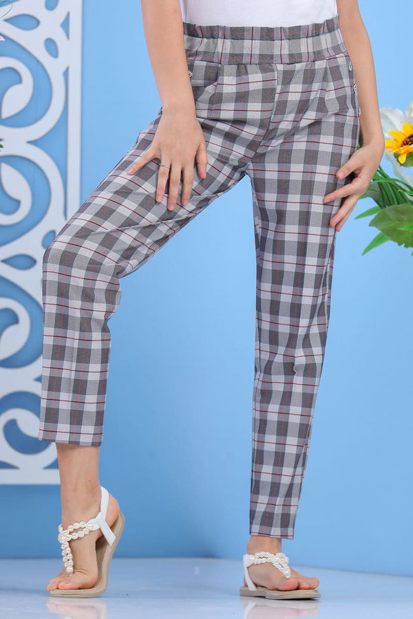 Ekose Pantolon Bordo - 02 7536 Bordo - 7536 BORDO