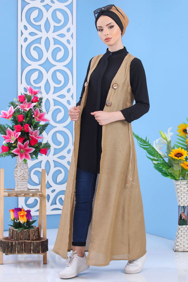 Yelek Camel Taba - 1223 TABA