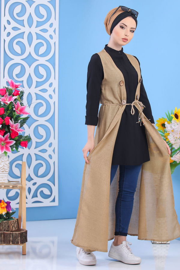 Yelek Camel Taba - 1223 TABA