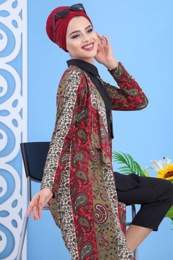 Kaşkorse Hırka Siyah  Haki - 5154 HAKİ