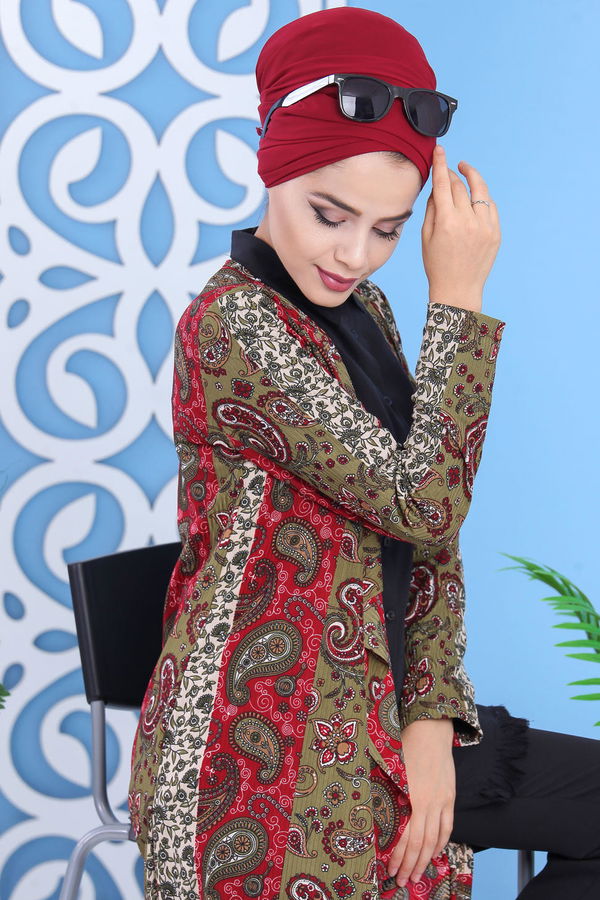 Kaşkorse Hırka Siyah  Haki - 5154 HAKİ