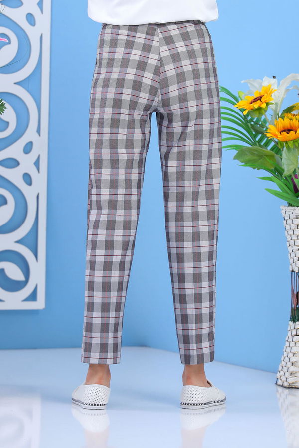 Kemerli Pantolon Bordo - 02 7583 Bordo - 7583 BORDO