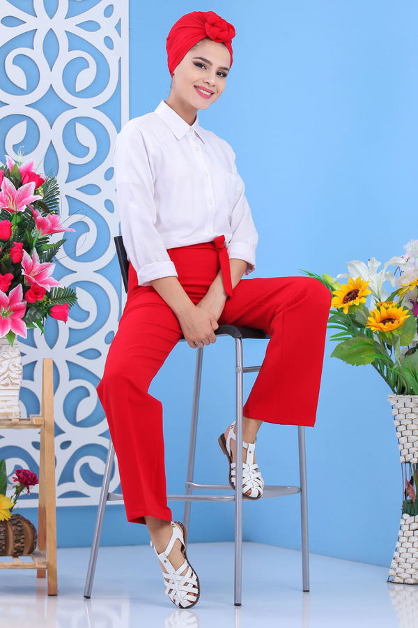Pantolon Kırmızı - 02 7593 Kırmızı - 7593
