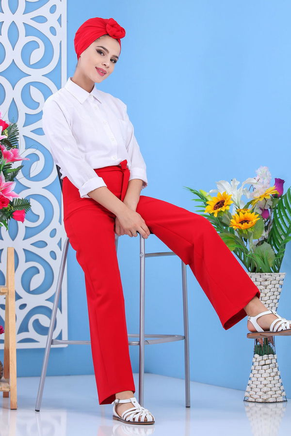 Pantolon Kırmızı - 02 7593 Kırmızı - 7593