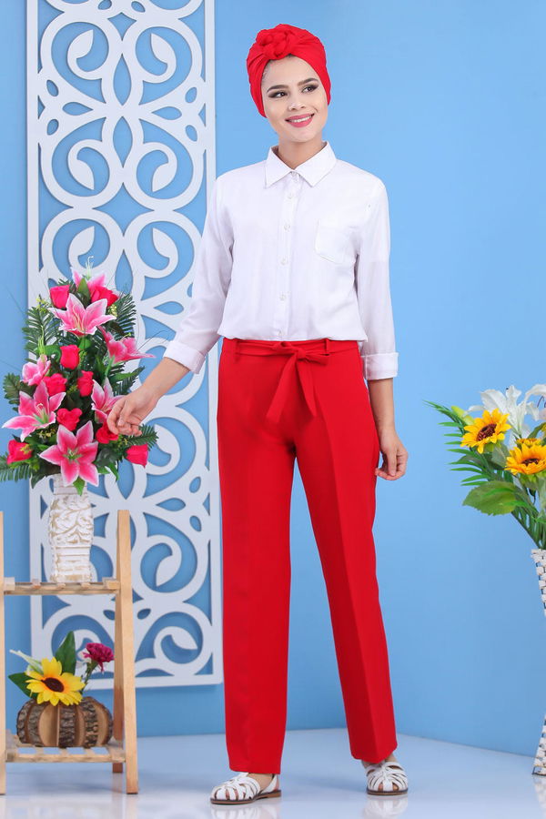 Pantolon Kırmızı - 02 7593 Kırmızı - 7593