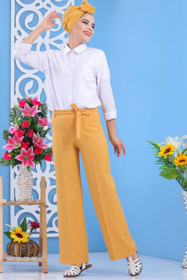 Pantolon Hardal - 02 7593 Sarı - 7593