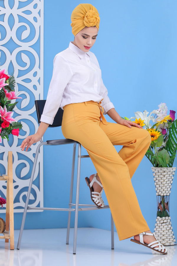 Pantolon Hardal - 02 7593 Sarı - 7593