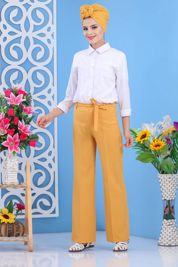 Pantolon Hardal - 02 7593 Sarı - 7593