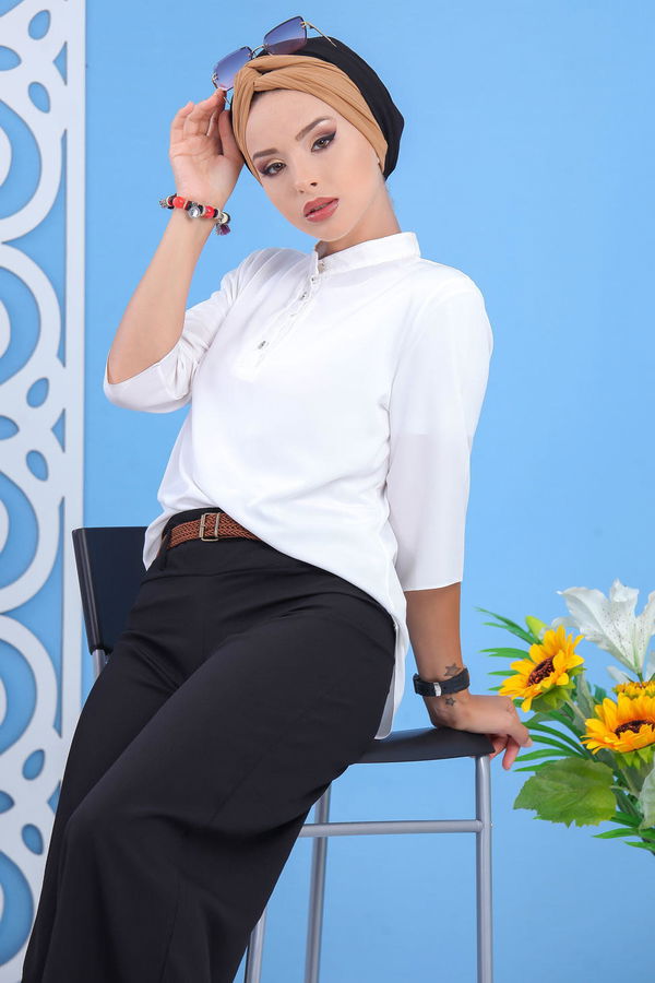 Kemerli Pantolon Siyah  Siyah - 7597