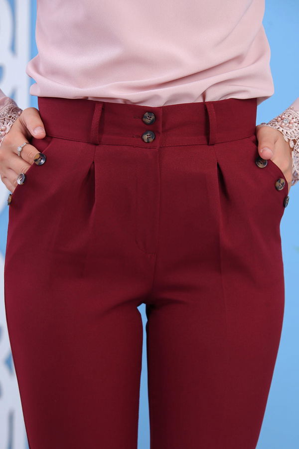 Klasik Pantolon Bordo - 02 7603 Bordo - 7603 BORDO