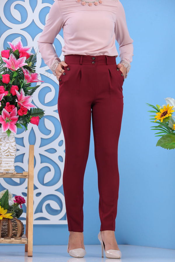Klasik Pantolon Bordo - 02 7603 Bordo - 7603 BORDO