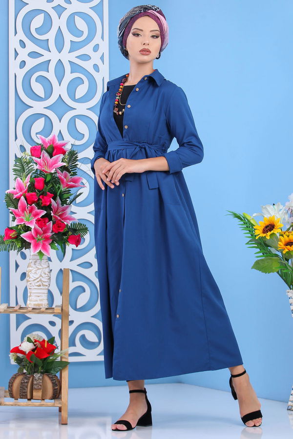 Kuşaklı Kap Siyah Mavi - 6774 MAVİ