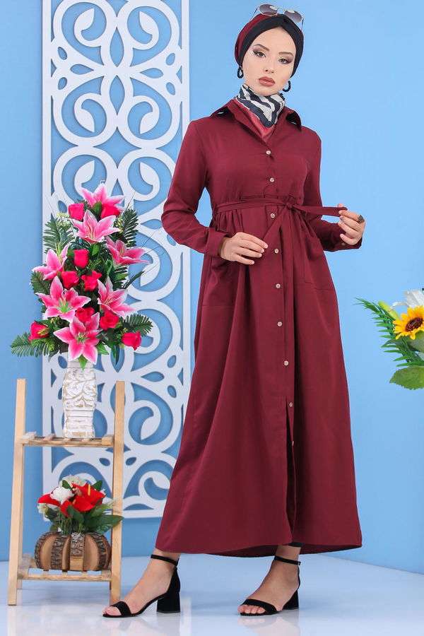 Kuşaklı Kap Koyu Bordo - 02 6774 Bordo - 6774