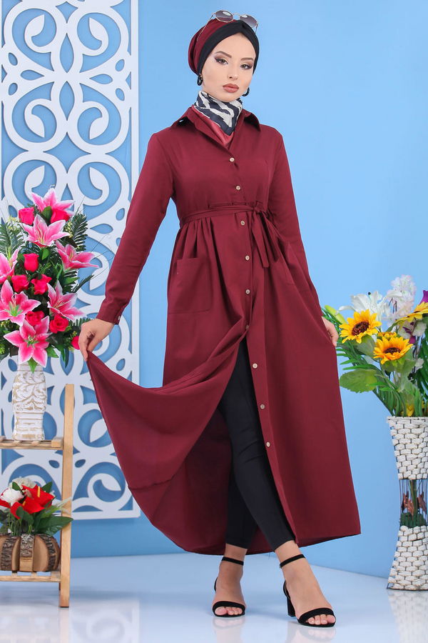 Kuşaklı Kap Koyu Bordo - 02 6774 Bordo - 6774