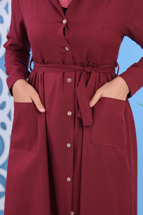 Kuşaklı Kap Koyu Bordo - 02 6774 Bordo - 6774