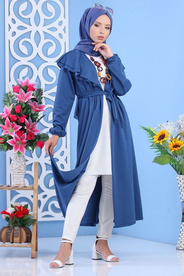 Hırka Siyah Mavi - 7630 MAVİ