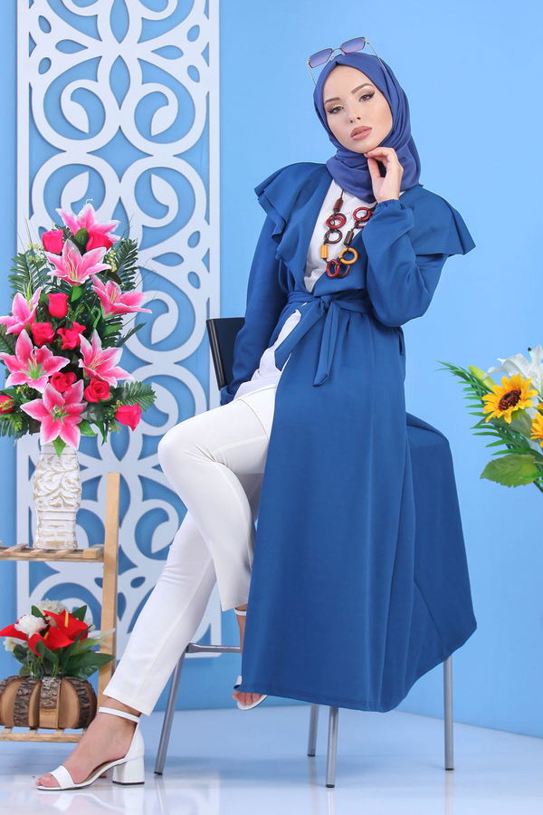 Hırka Siyah Mavi - 7630 MAVİ