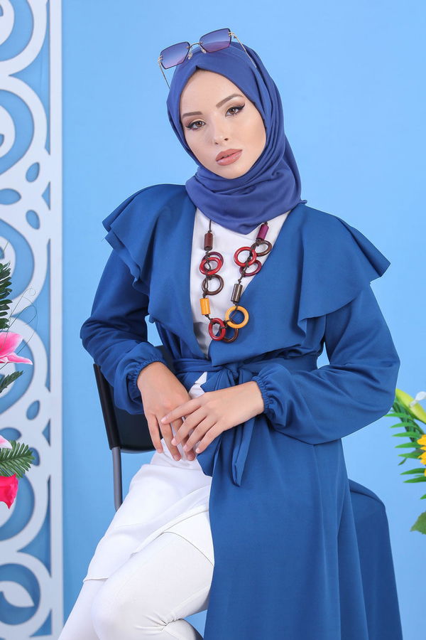 Hırka Siyah Mavi - 7630 MAVİ
